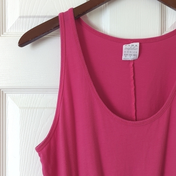 Zara Trafaluc Classic Cotton & Terrycloth Sleeveless Scoop Neck Romper Pink S - Picture 4 of 12